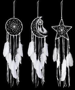 3 Pcs Dream Catcher Moon Sun Star Design Wall Art Hanging