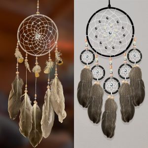 Dream Catchers Native American Dreamcatcher Handmade Feather Bedroom Wall Decoration
